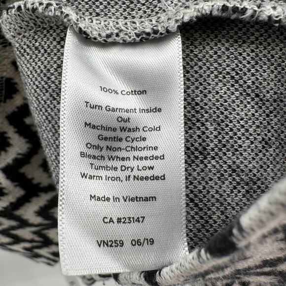 Talbots Sweater WMNS M Black White Fair-Isle Half Zip Pullover Winter Chalet Top - Picture 9 of 10